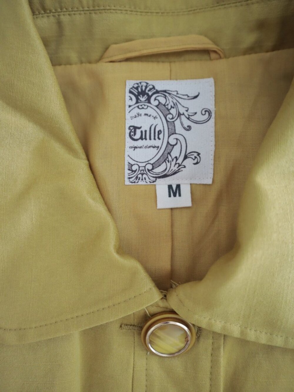 Y2K Tulle 3/4 Sleeve Pleated Saffron Princess Jacket | M - Picture 3 of 6